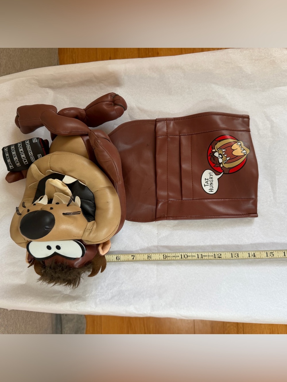 VTG TAZ the Tasmanian Devil TV Remote Control Holder Caddy Organizer Vinyl Plush - Picture 2 of 12